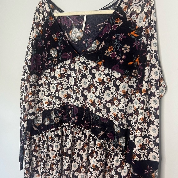 Free People Isabelle Floral Ruffle Print Tunic Small - Picture 4 of 8